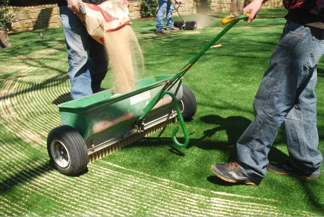 Naperville artificial grass installation - base layer